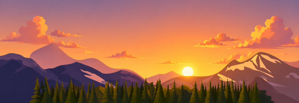 山脈主視覺｜黃昏 Banner